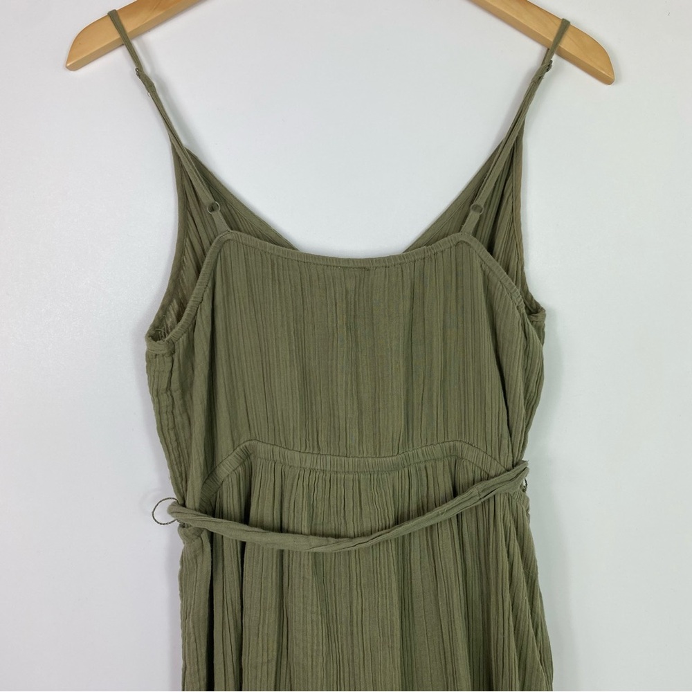 Aerie dress green wrap dress with waist tie adjustable - Picture 10 of 14